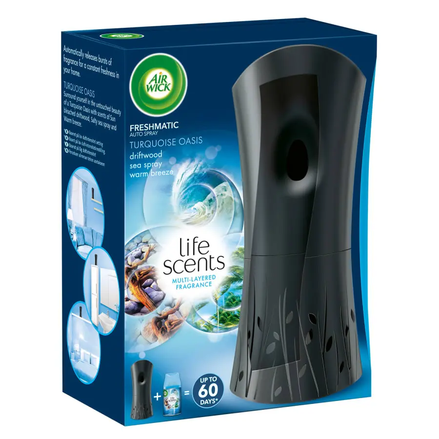 Airwick Air Wick Freshmatic Laite Ja 250 Ml Turquoise Oasis Täyttöpullo Aloituspakkaus 3 Airwick Air Wick Freshmatic Laite Ja 250 Ml Turquoise Oasis Täyttöpullo Aloituspakkaus