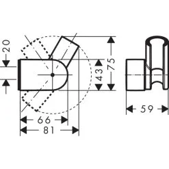 Hansgrohe Vario Käsisuihkun Seinäpidike -PISLA Myymälä 4011097734514 2