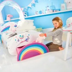 Sateenkaari Ja Yksisarvinen Lastensänky Laatikolla Ja Katoksella -PISLA Myymälä 5013138669587 4