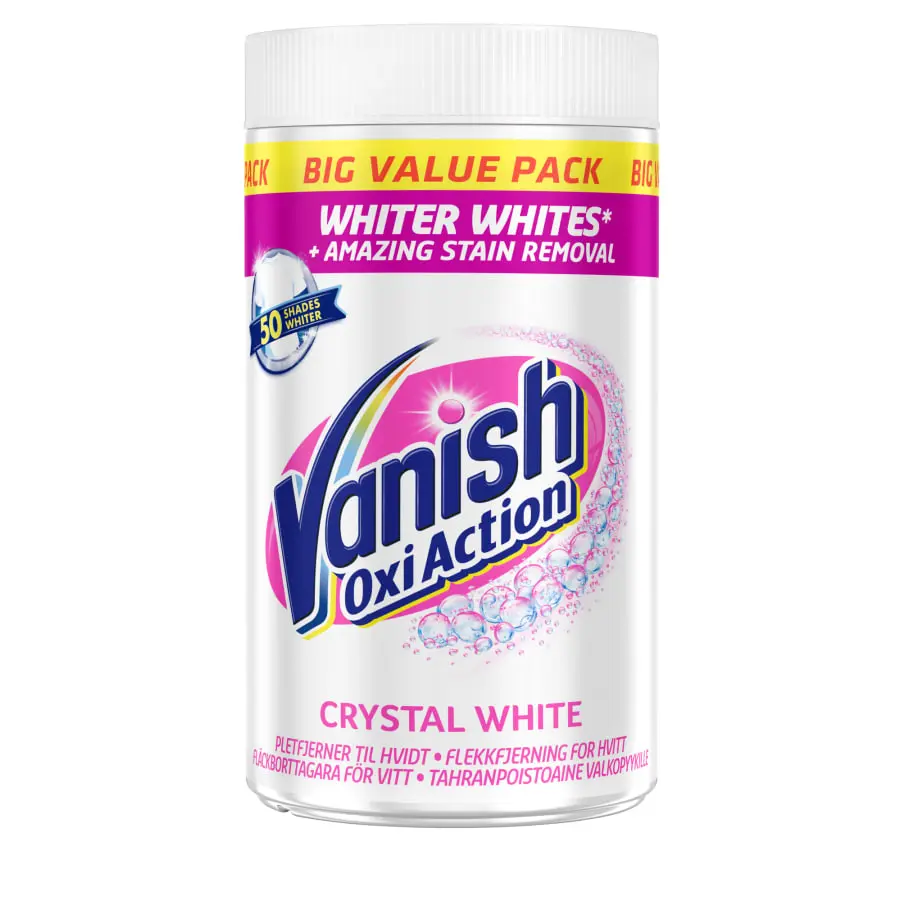 Vanish Oxi Action Intelligence Plus Crystal White Tahranpoistojauhe 3 Vanish Oxi Action Intelligence Plus Crystal White Tahranpoistojauhe