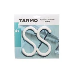 Tarmo 4kpl Muovia Valkoinen S-koukku