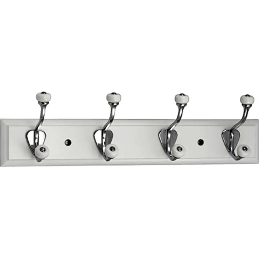 Pisla Diana Valkoinen/kromi Vaatenaulakko 3 Pisla Diana Valkoinen/kromi Vaatenaulakko
