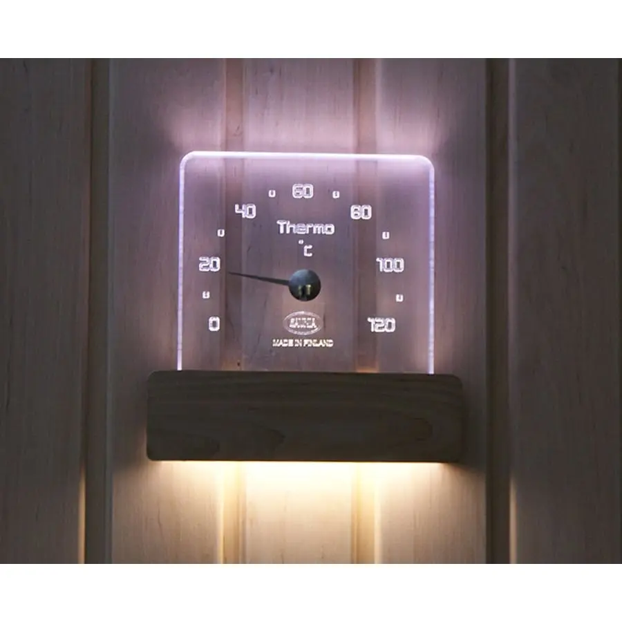 Saunia WW LED Lämpö- Ja Kosteusmittari 3 Saunia WW LED Lämpö- Ja Kosteusmittari