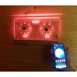Saunia RGB LED Saunan Lämpö- Ja Kosteusmittari -PISLA Myymälä 6416392463073 2