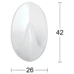 Habo 1041 3 Kpl Valkoinen Muovi Pyyhekoukku