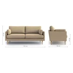 Optisofa Emilly Sandy 3-istuttava Sohva -PISLA Myymälä 6438014302423 4