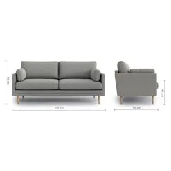 Optisofa Emilly Wooly 3-istuttava Sohva -PISLA Myymälä 6438014302461 4
