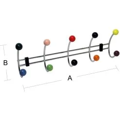 Habo Berry-5 Moniväri/kromi Vaatenaulakko