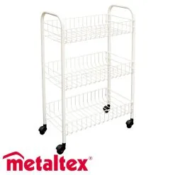 Siena 3-tasoinen Valkoinen Korivaunu