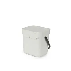 Brabantia Sort&Go Vaaleanharmaa 3L Roska-astia 8 Brabantia Sort&Go Vaaleanharmaa 3L Roska-astia -PISLA Myymälä 8710755213229 3