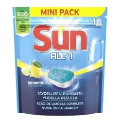 SUN® Sun All-in-1 Lemon 18 Tab Konetiskitabletti