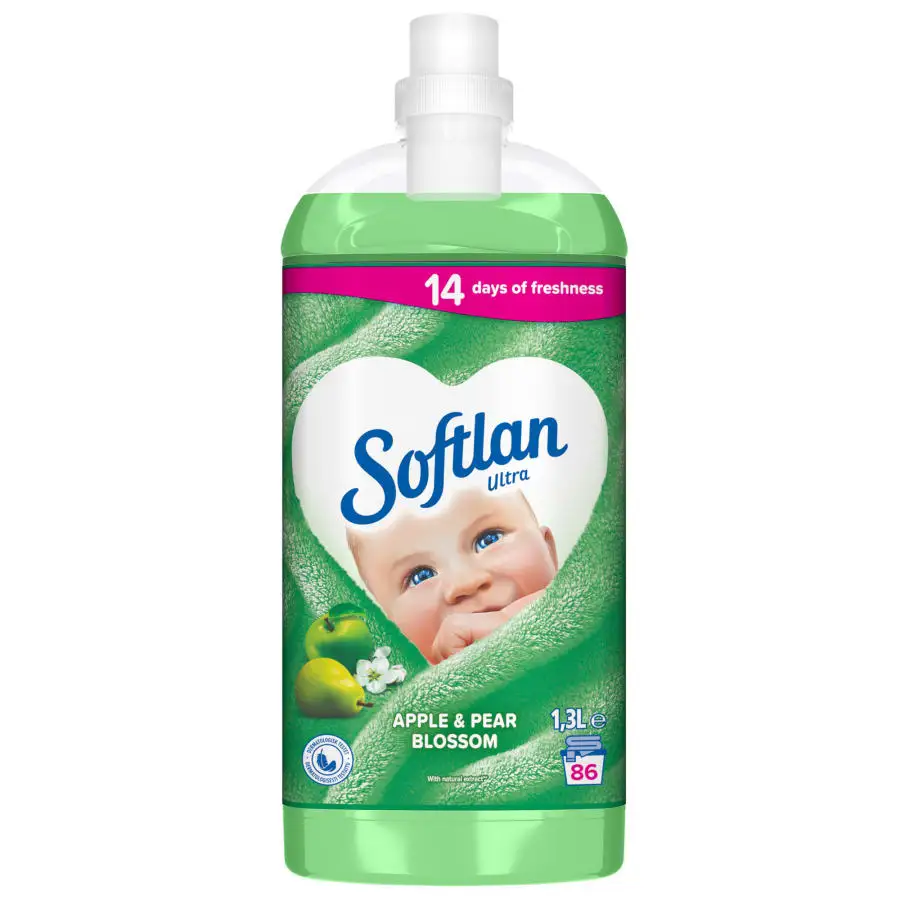 Softlan Ultra Apple & Pear Blossom 1,3 L Huuhteluaine 3 Softlan Ultra Apple & Pear Blossom 1,3 L Huuhteluaine